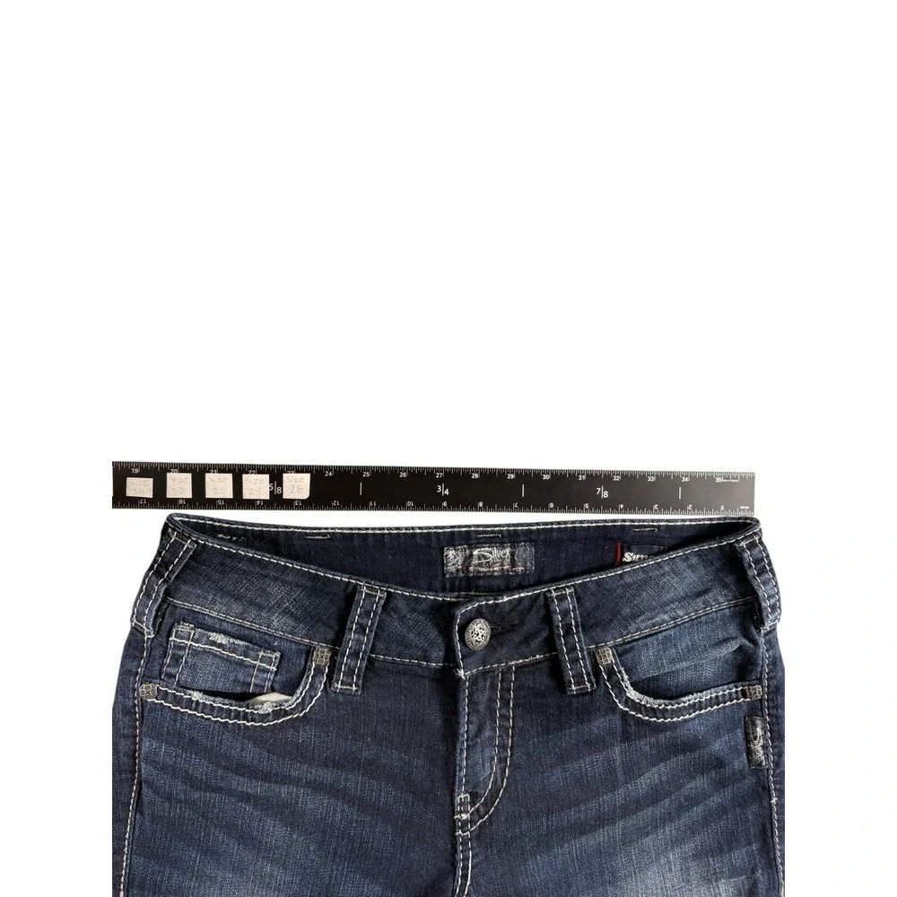 Silver Jeans Suki Mid Slim Bootcut Women's 31x33 Dark Wash Slim Bootcut Stretch